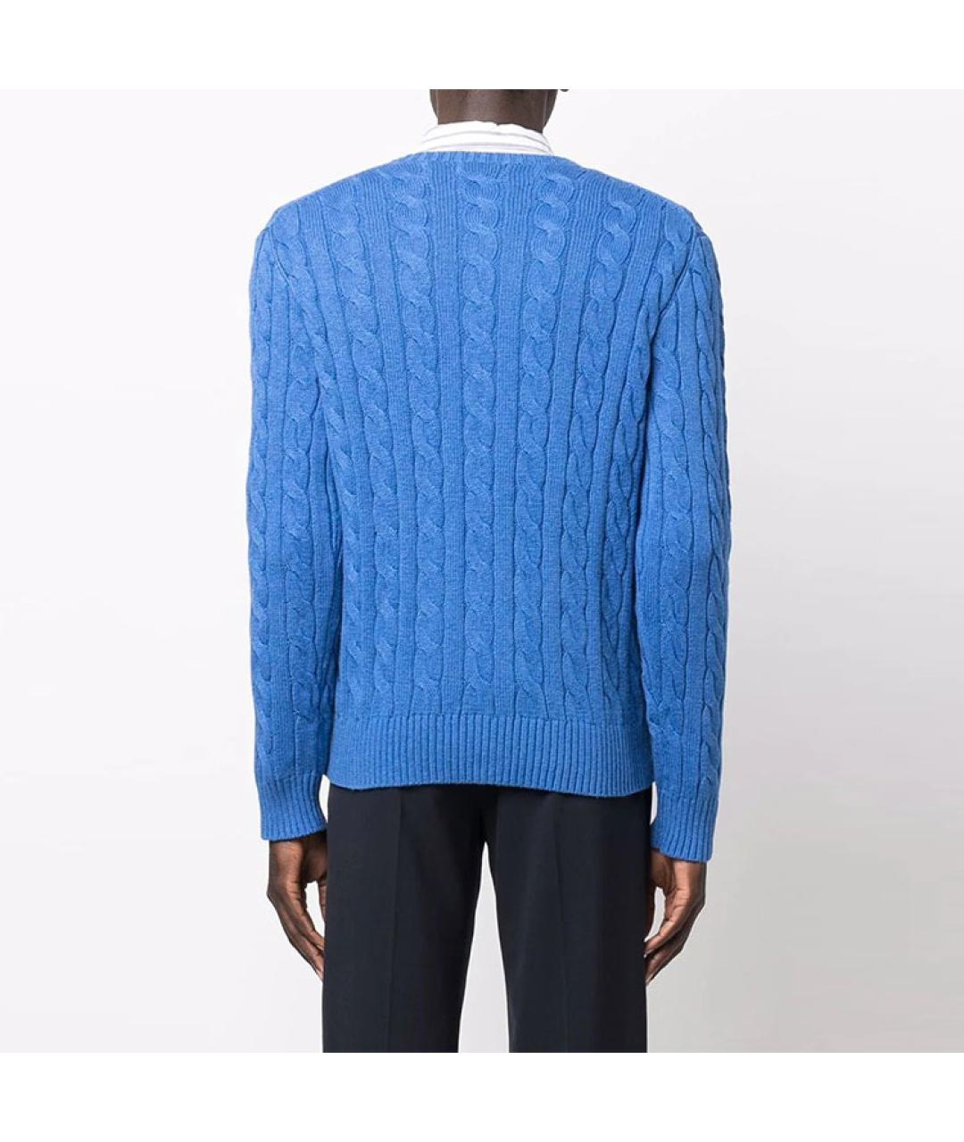 POLO RALPH LAUREN Синий хлопковый джемпер / свитер, фото 3