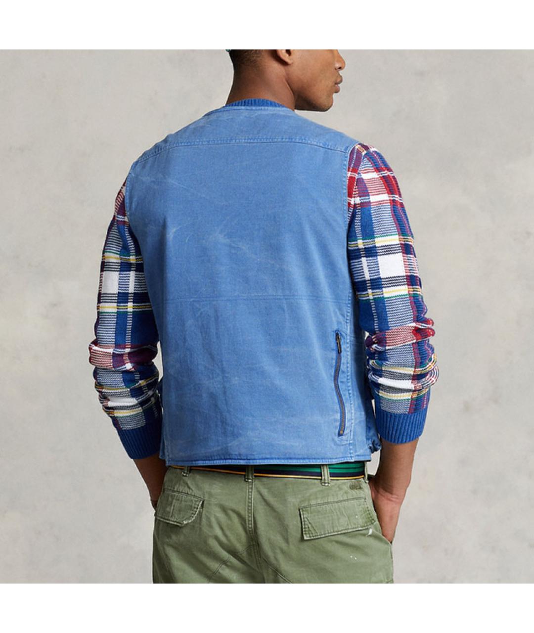POLO RALPH LAUREN Синий хлопковый жилет, фото 4