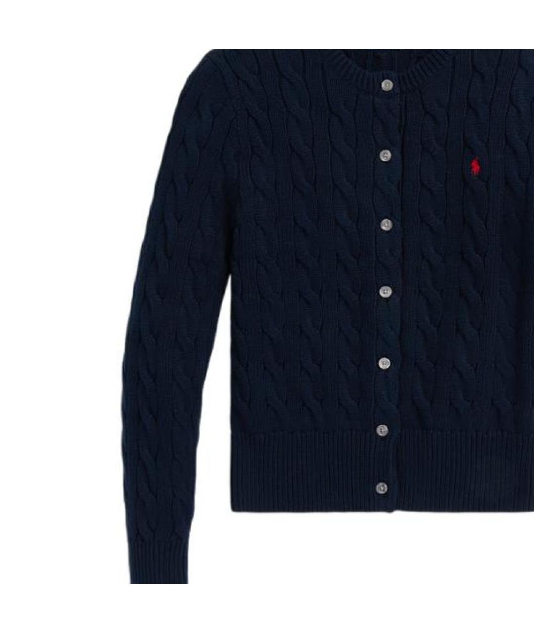 POLO RALPH LAUREN Темно-синий хлопковый кардиган, фото 7