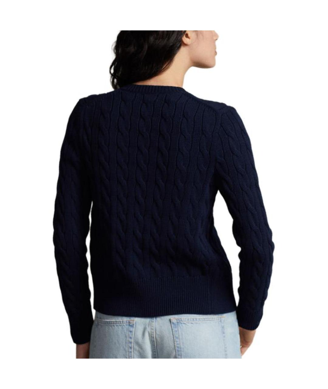 POLO RALPH LAUREN Темно-синий хлопковый кардиган, фото 5