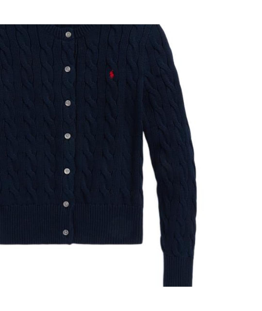 POLO RALPH LAUREN Темно-синий хлопковый кардиган, фото 6