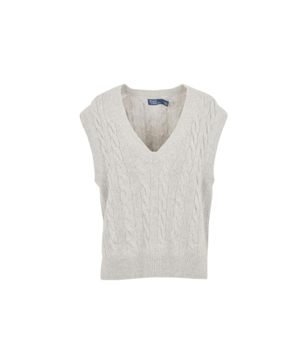 POLO RALPH LAUREN Серый шерстяной жилет, фото 1