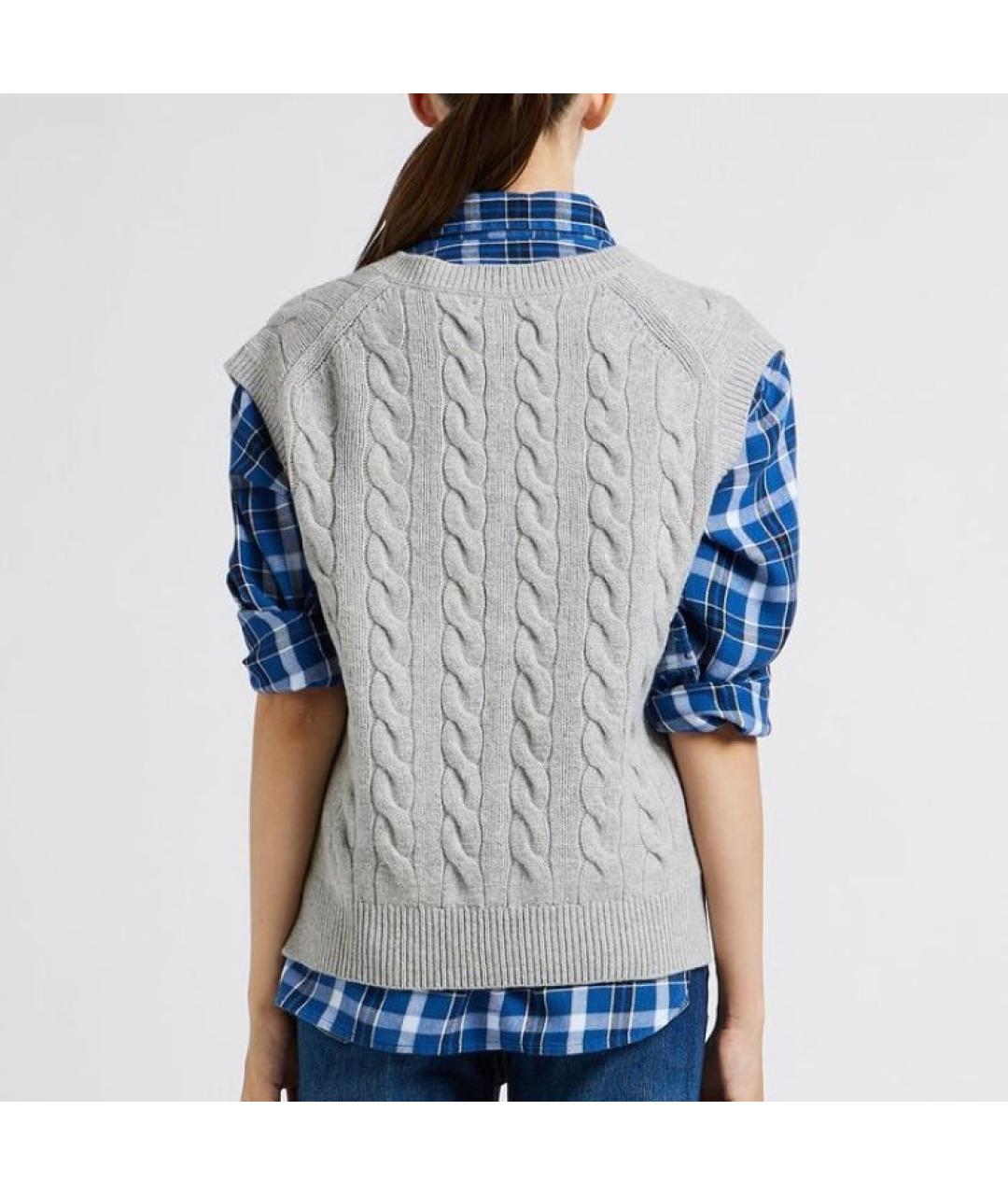 POLO RALPH LAUREN Серый шерстяной жилет, фото 3