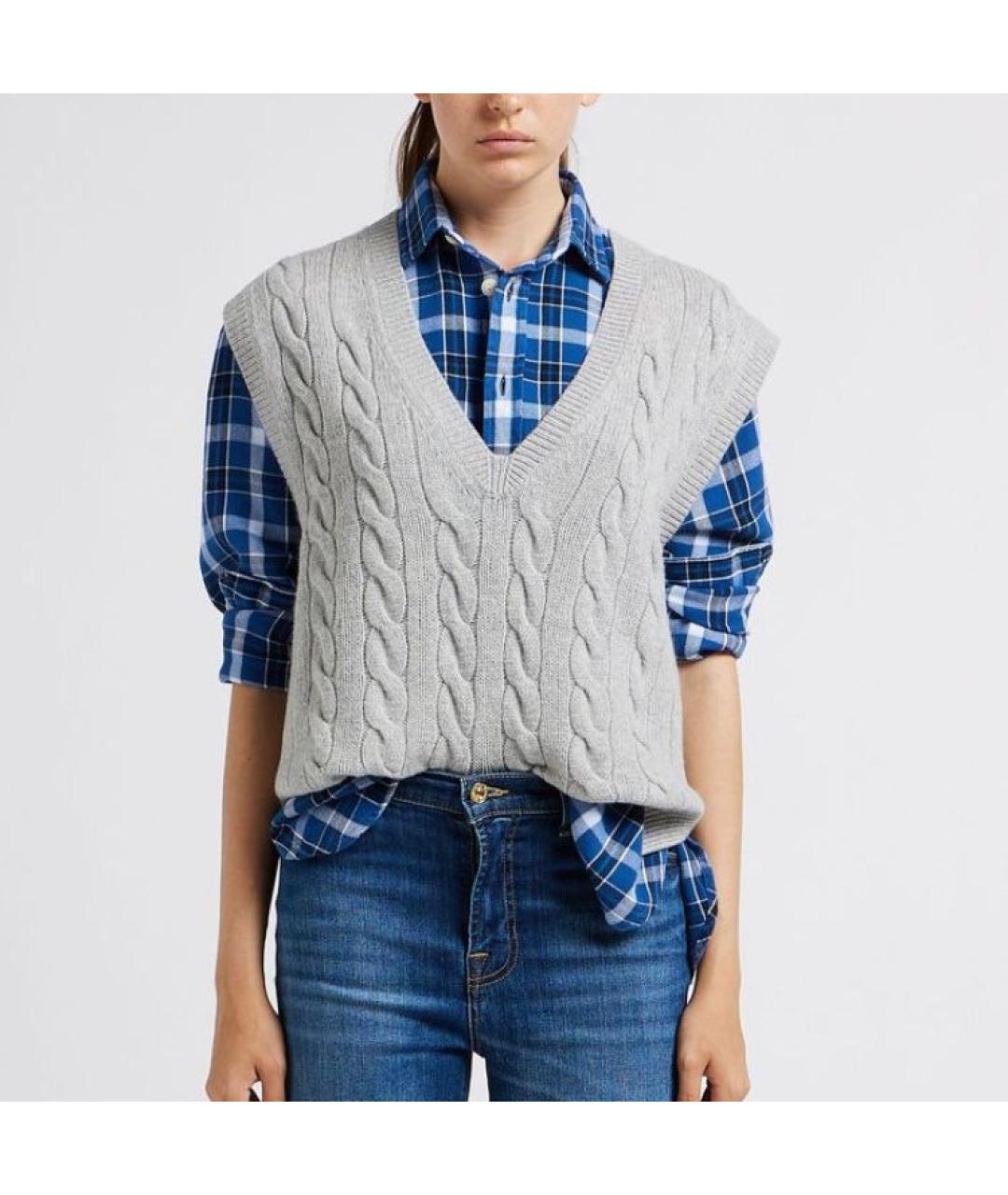 POLO RALPH LAUREN Серый шерстяной жилет, фото 2