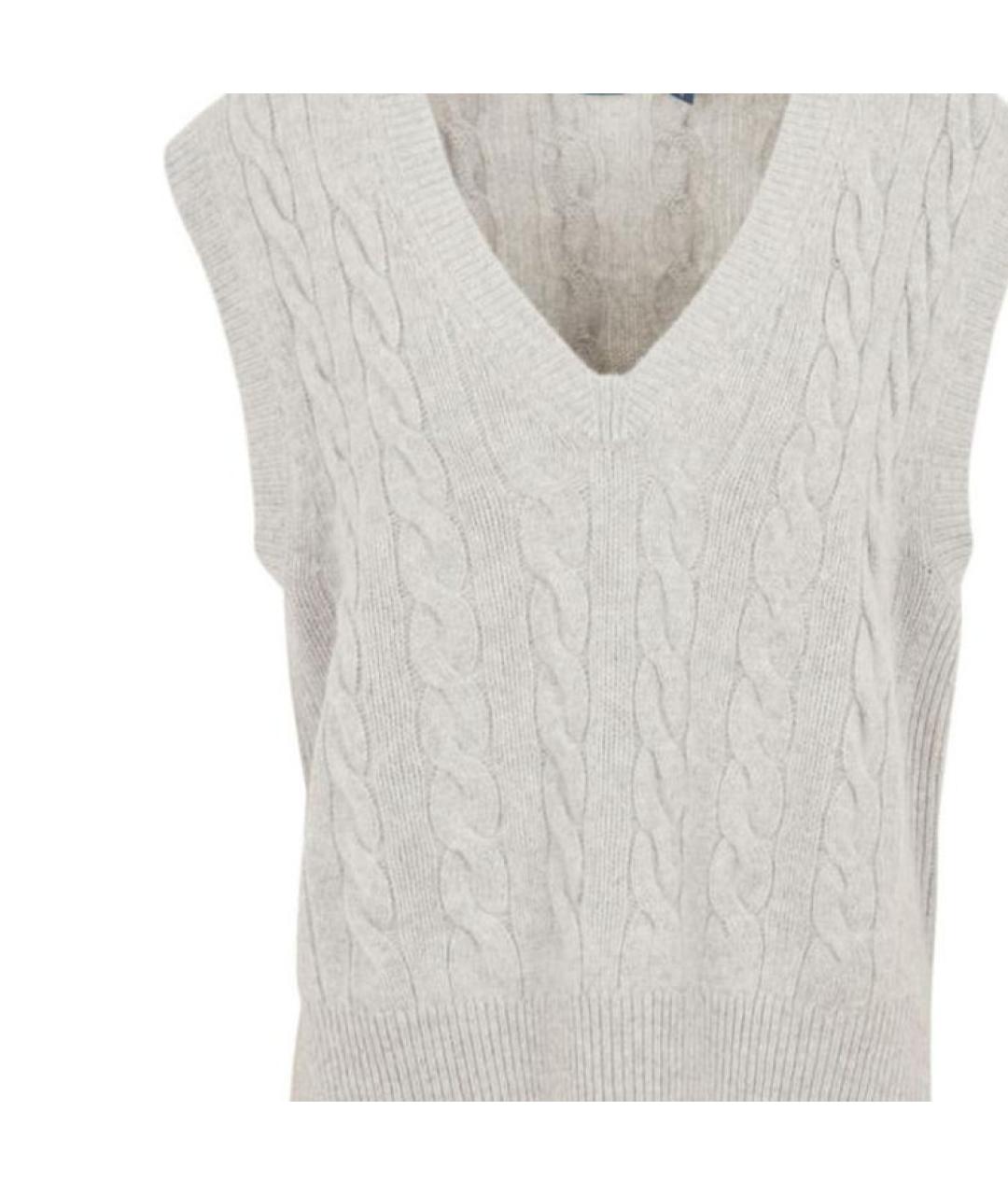 POLO RALPH LAUREN Серый шерстяной жилет, фото 6