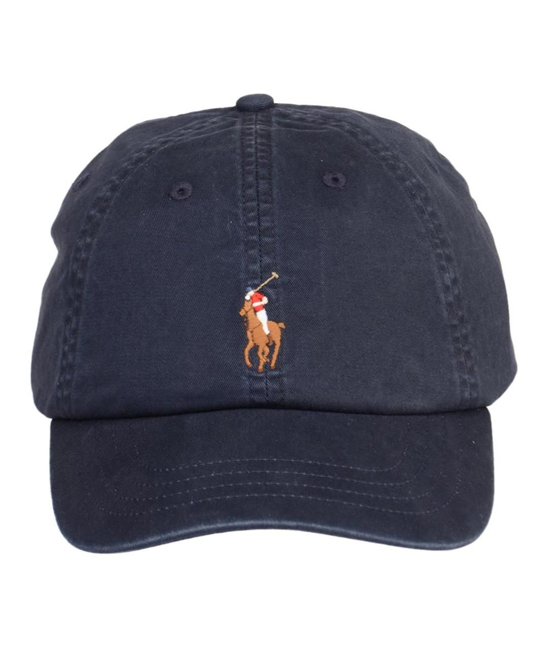 POLO RALPH LAUREN Темно-синяя хлопковая кепка/бейсболка, фото 3