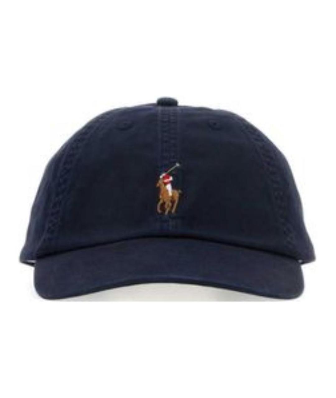 POLO RALPH LAUREN Темно-синяя хлопковая кепка/бейсболка, фото 2