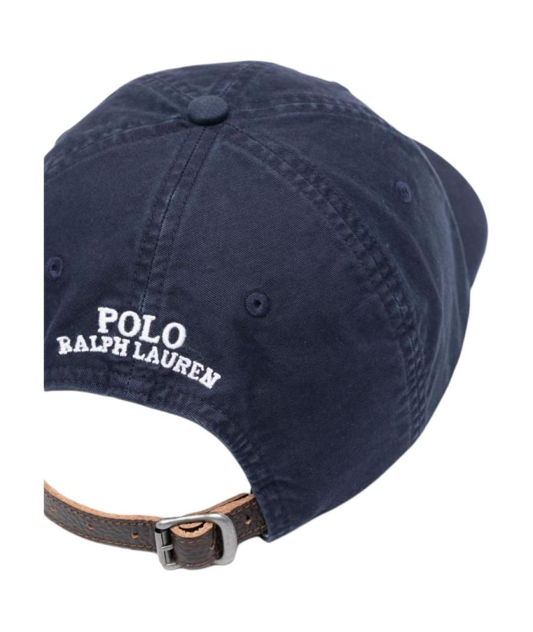 POLO RALPH LAUREN Темно-синяя хлопковая кепка/бейсболка, фото 7