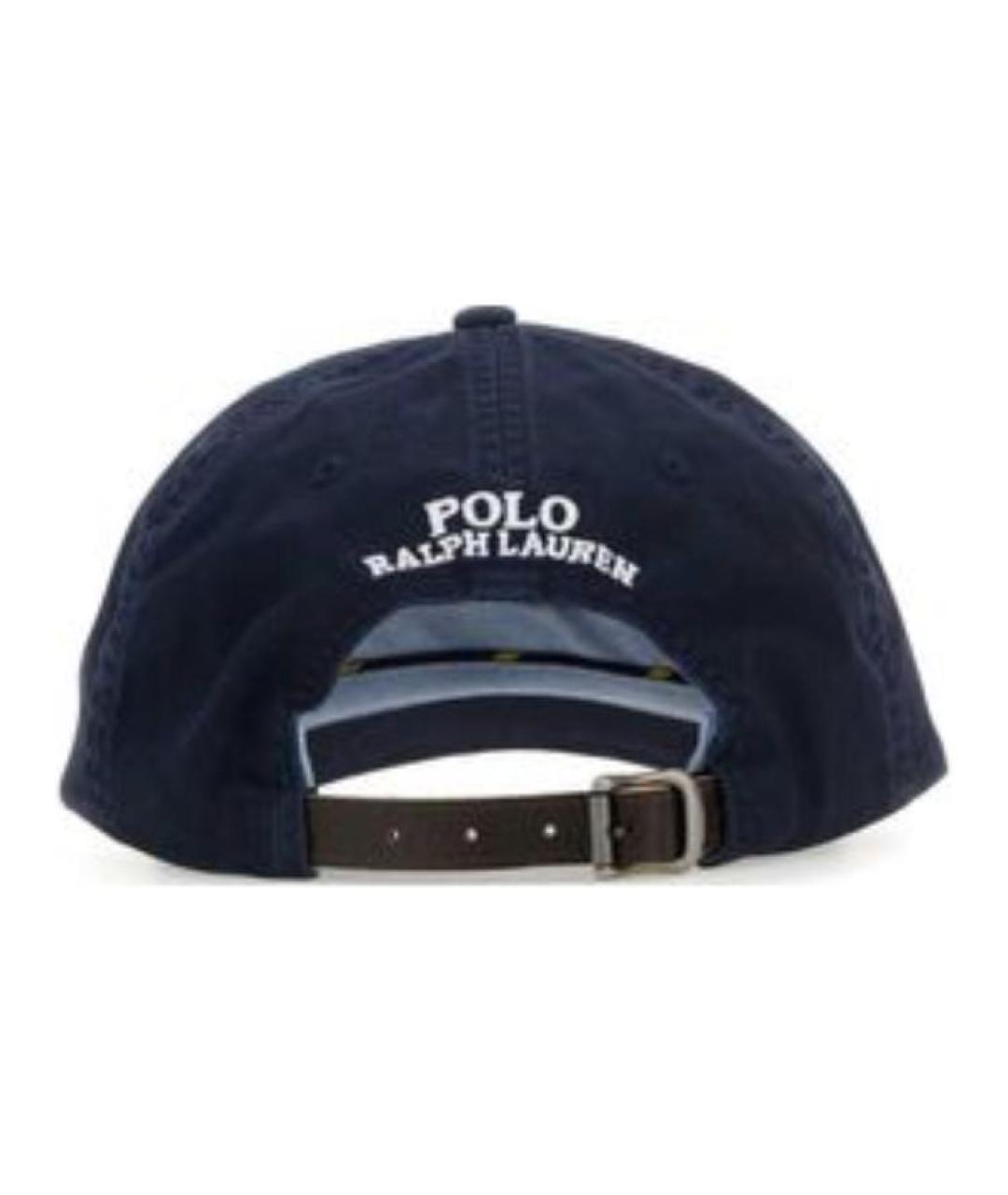 POLO RALPH LAUREN Темно-синяя хлопковая кепка/бейсболка, фото 4