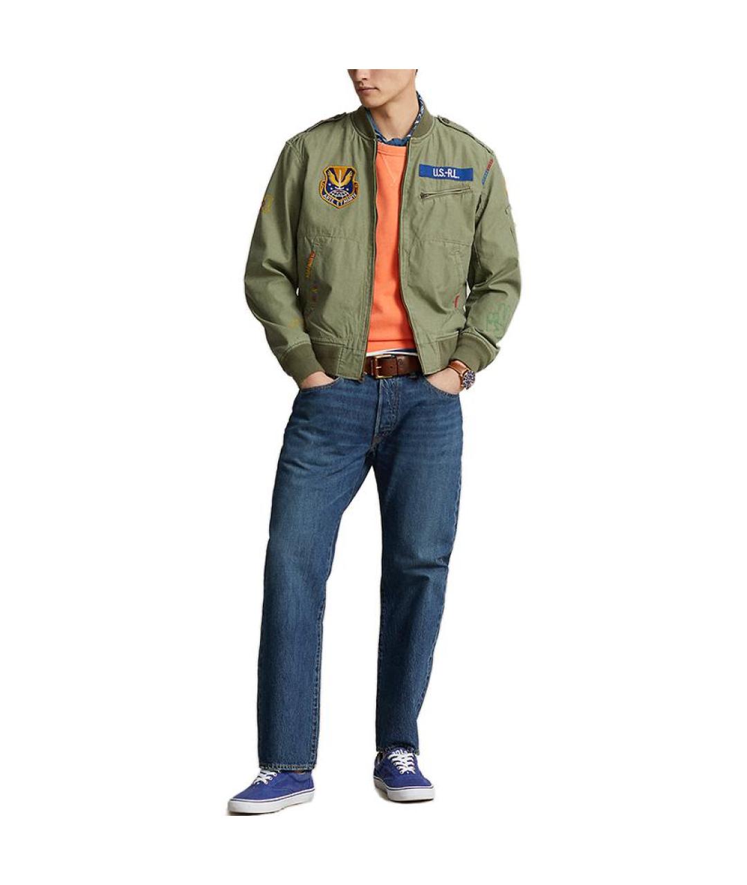 POLO RALPH LAUREN Зеленая хлопковая куртка, фото 2