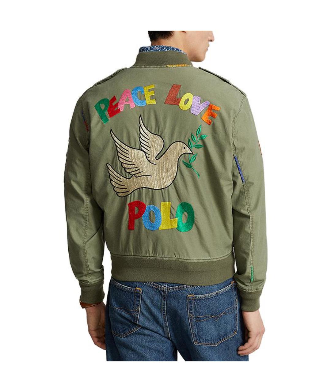 POLO RALPH LAUREN Зеленая хлопковая куртка, фото 4