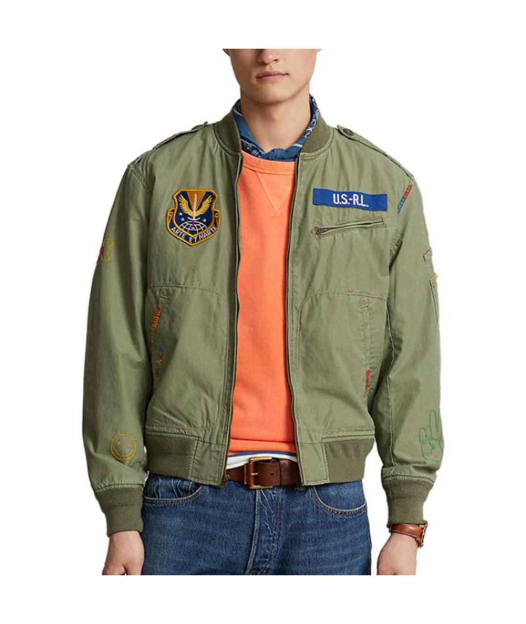 POLO RALPH LAUREN Зеленая хлопковая куртка, фото 3