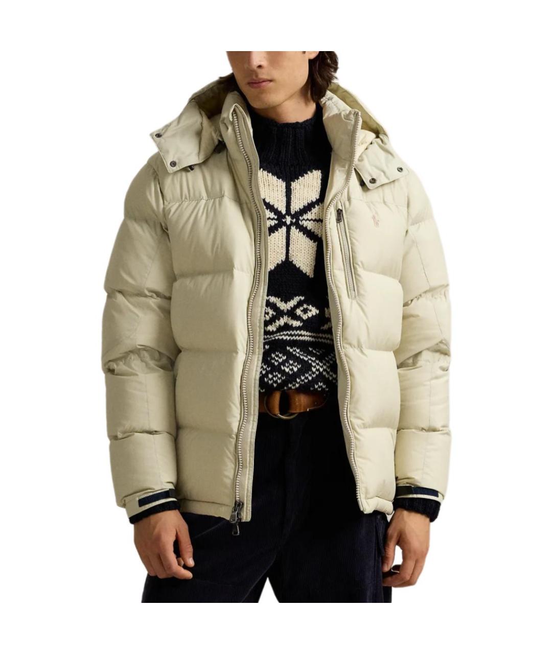 POLO RALPH LAUREN Бежевый пуховик, фото 2