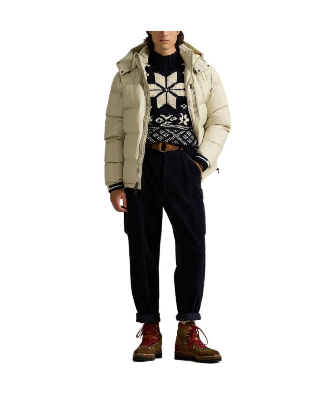 POLO RALPH LAUREN Бежевый пуховик, фото 4