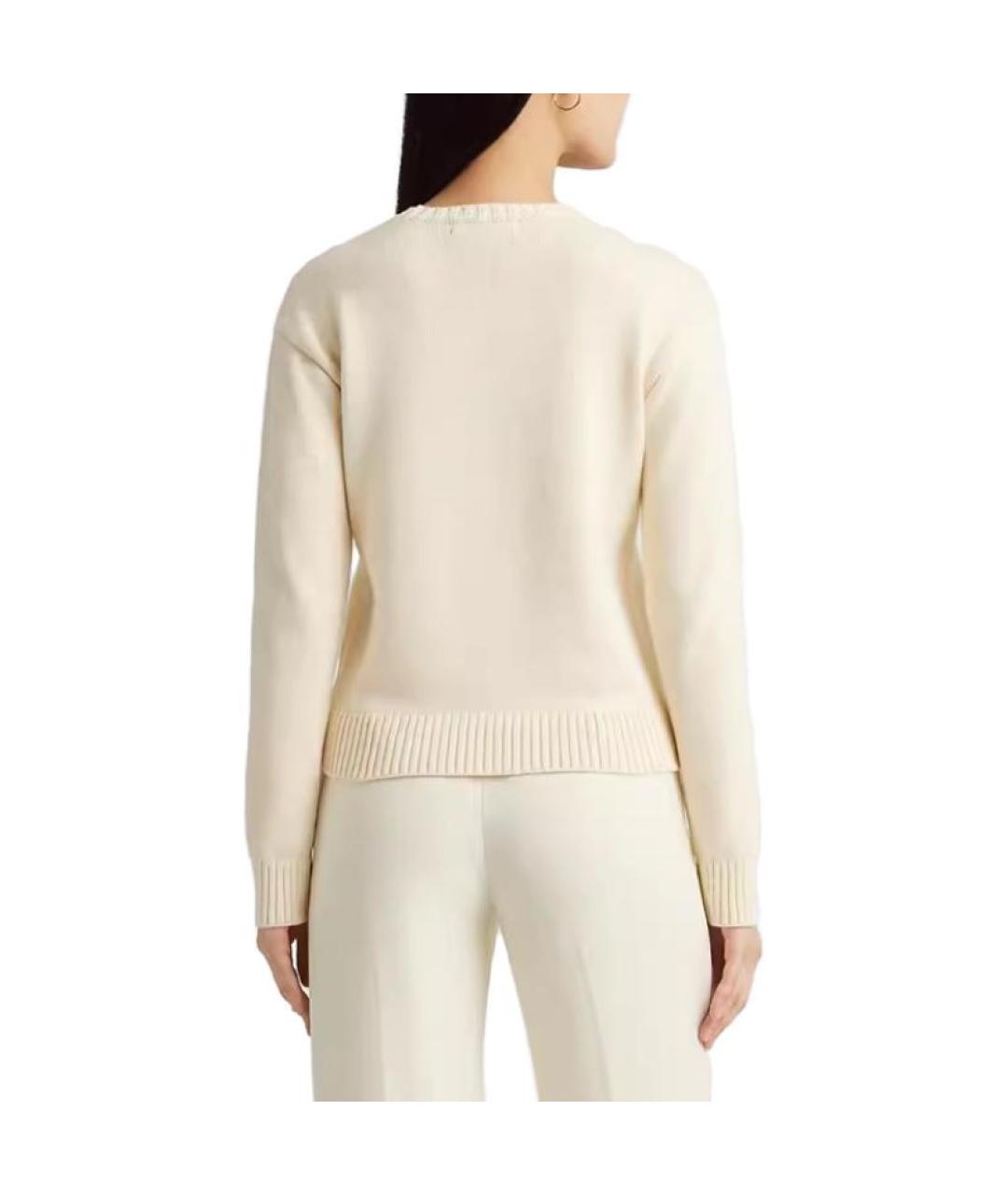 POLO RALPH LAUREN Бежевый хлопковый джемпер / свитер, фото 4