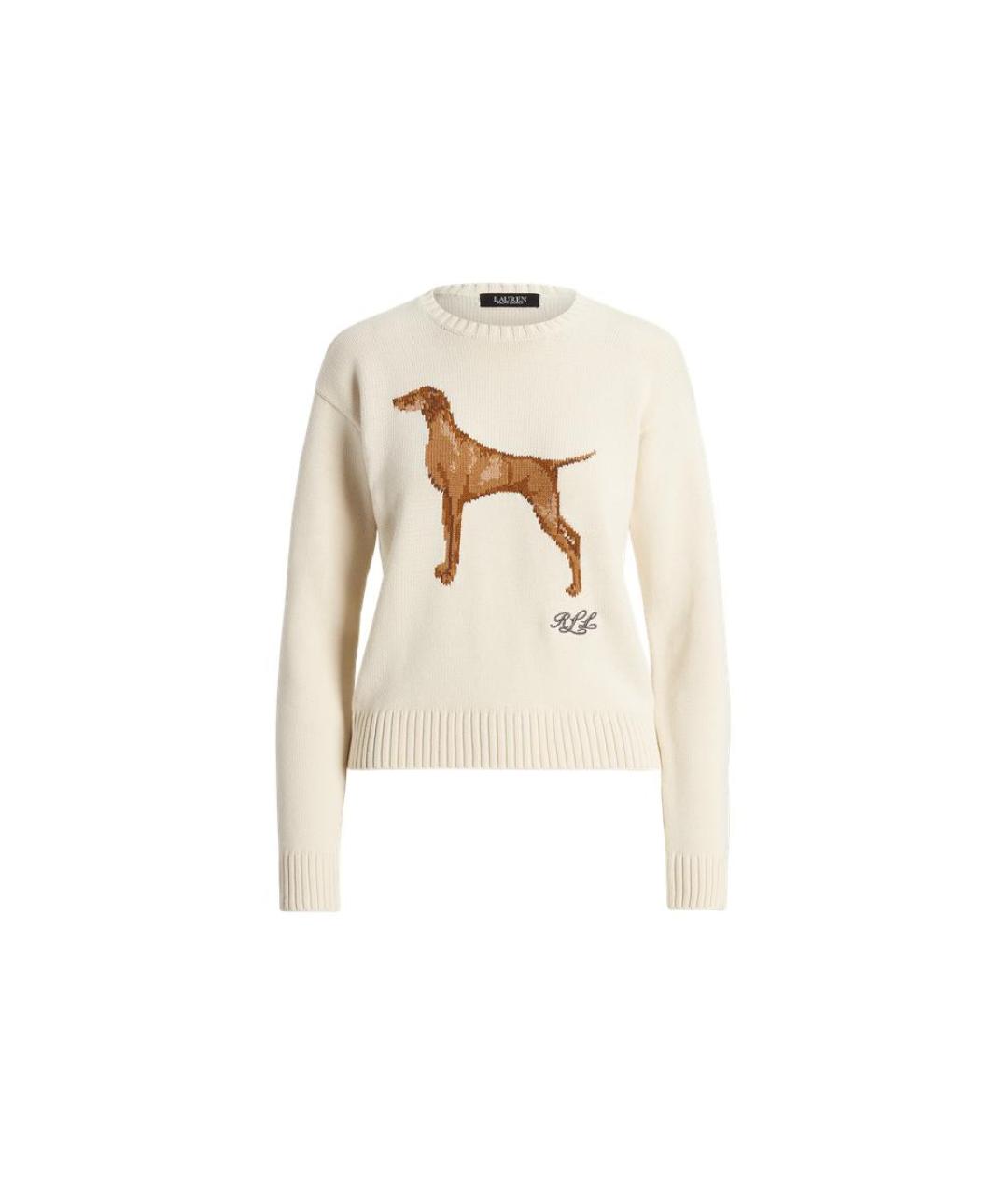 POLO RALPH LAUREN Бежевый хлопковый джемпер / свитер, фото 1