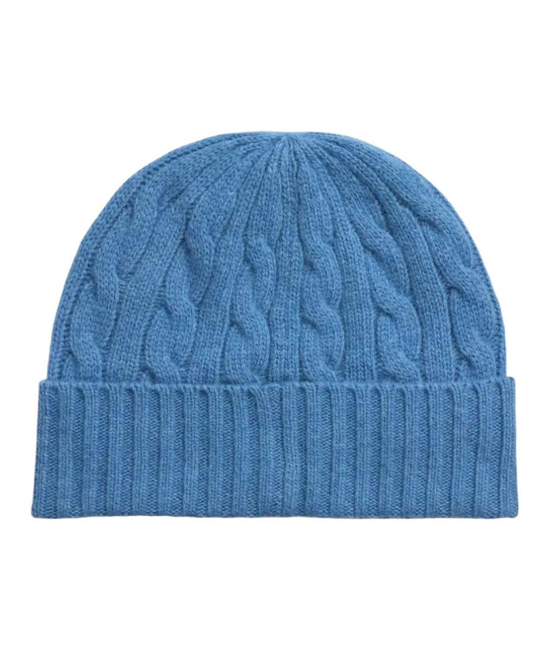 POLO RALPH LAUREN Синяя шерстяная шапка, фото 2