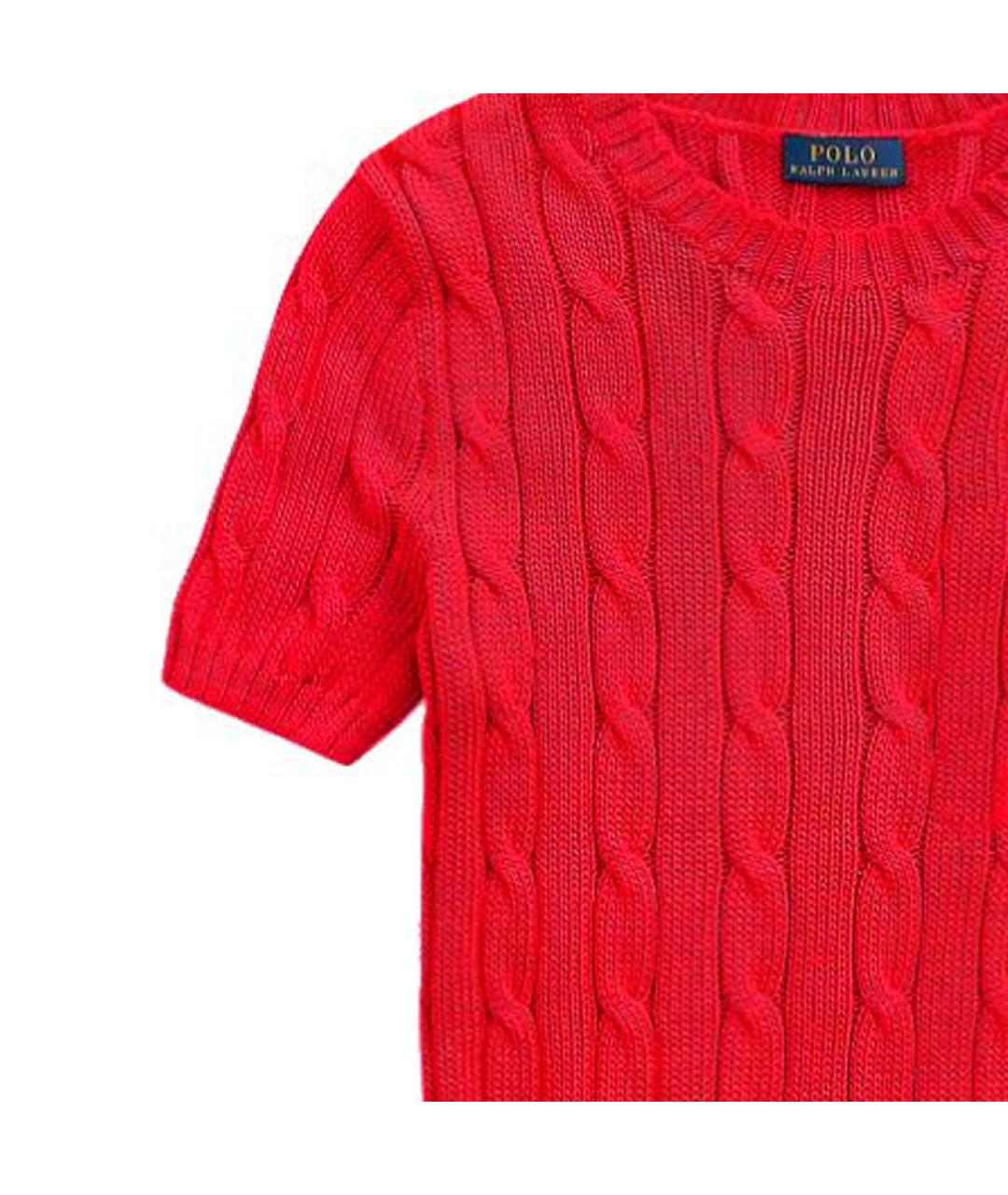 POLO RALPH LAUREN Красный хлопковый джемпер / свитер, фото 3