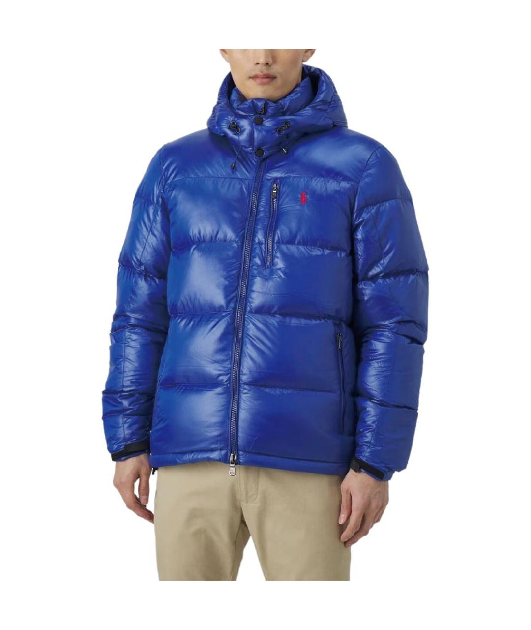 POLO RALPH LAUREN Синий полиамидовый пуховик, фото 2