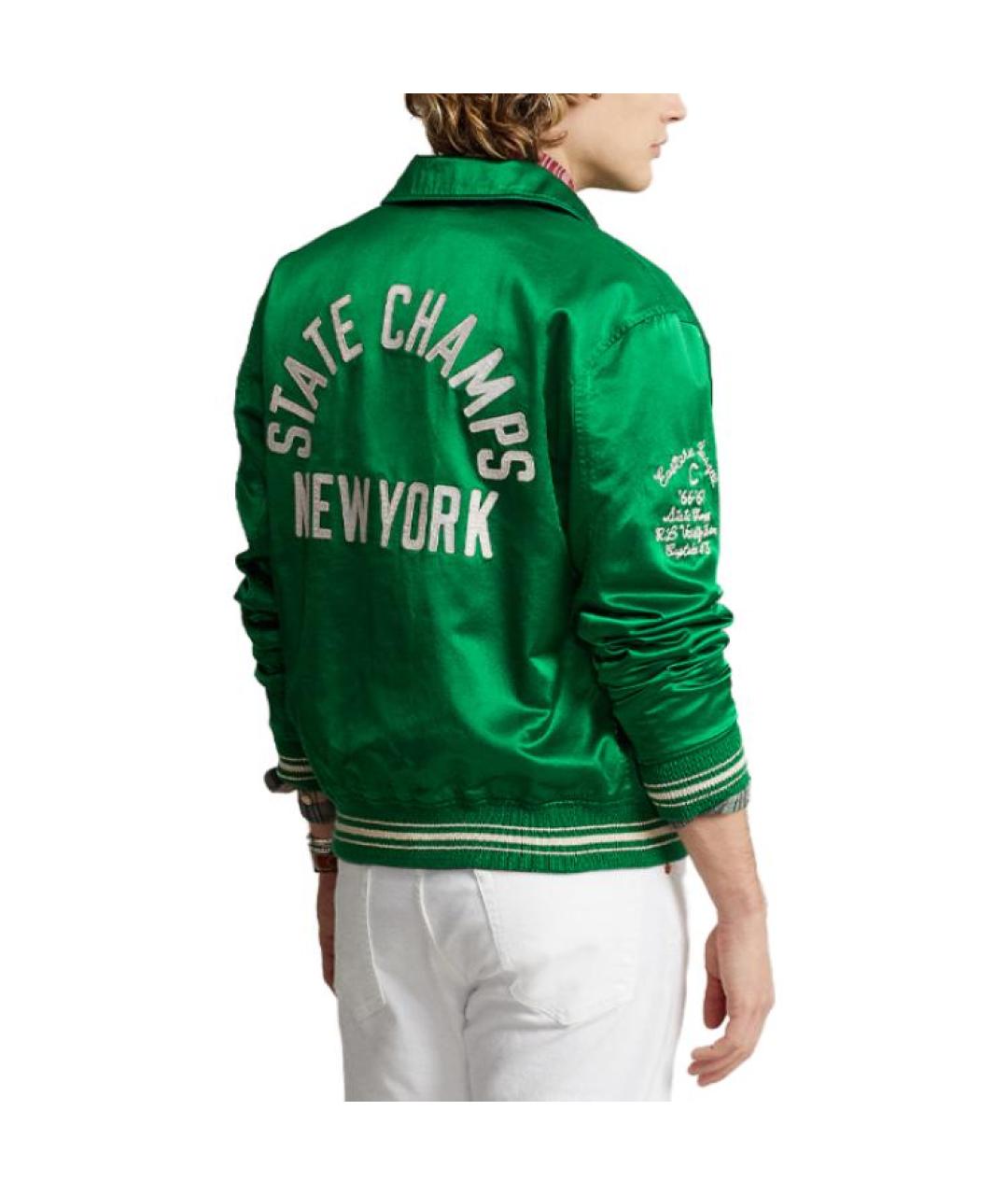 POLO RALPH LAUREN Зеленая хлопковая куртка, фото 4