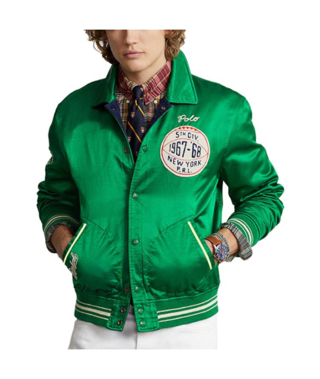POLO RALPH LAUREN Зеленая хлопковая куртка, фото 2