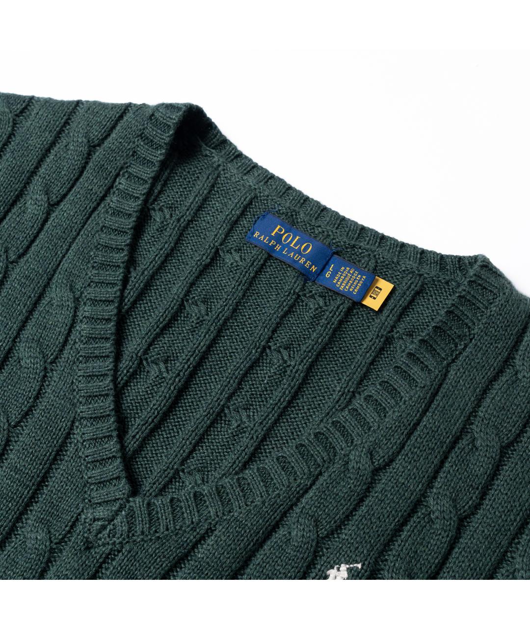 POLO RALPH LAUREN Зеленый джемпер / свитер, фото 3