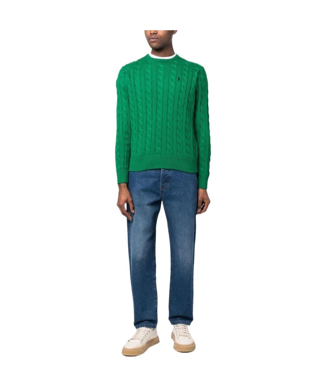 POLO RALPH LAUREN Зеленый джемпер / свитер, фото 4