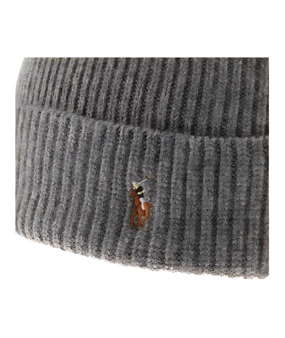 POLO RALPH LAUREN Серая шапка, фото 4