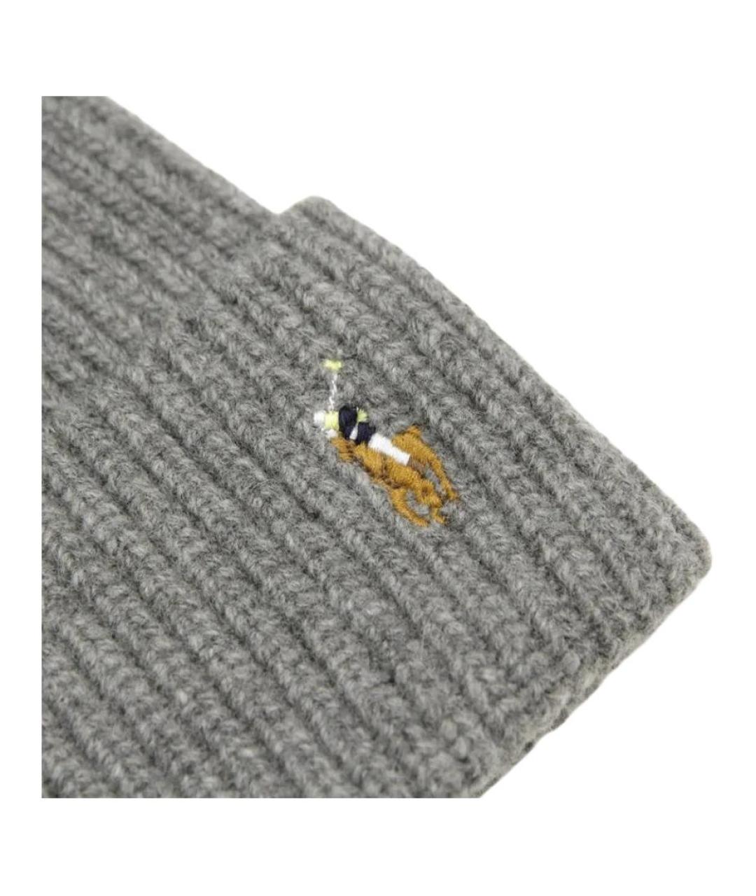 POLO RALPH LAUREN Серая шапка, фото 3