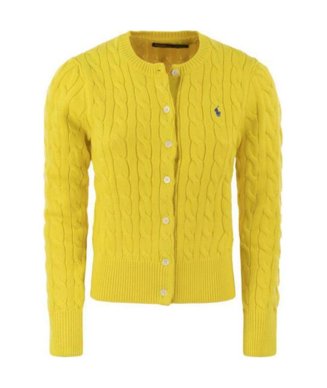 POLO RALPH LAUREN Желтый шерстяной джемпер / свитер, фото 1