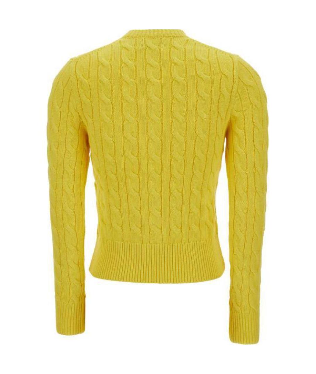 POLO RALPH LAUREN Желтый шерстяной джемпер / свитер, фото 2