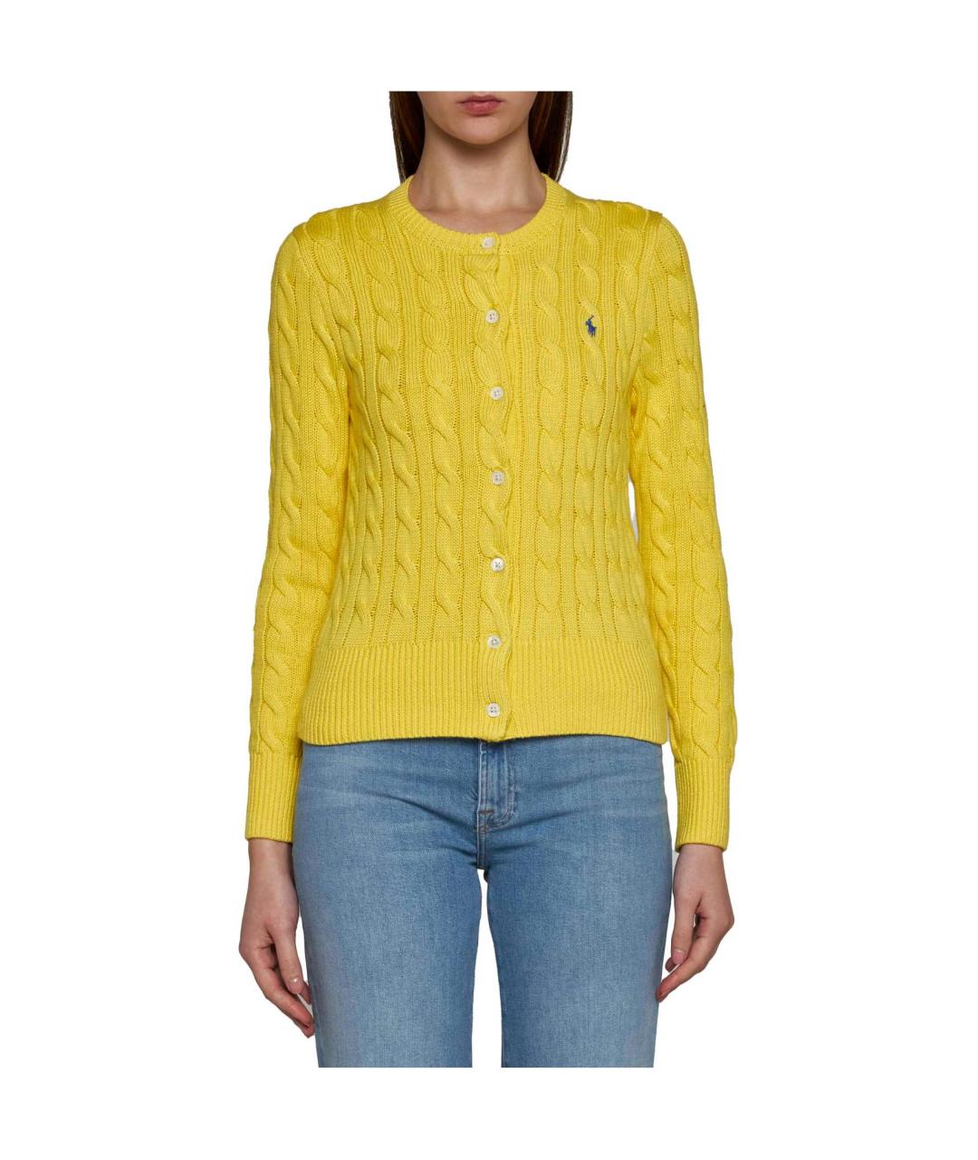 POLO RALPH LAUREN Желтый шерстяной джемпер / свитер, фото 4