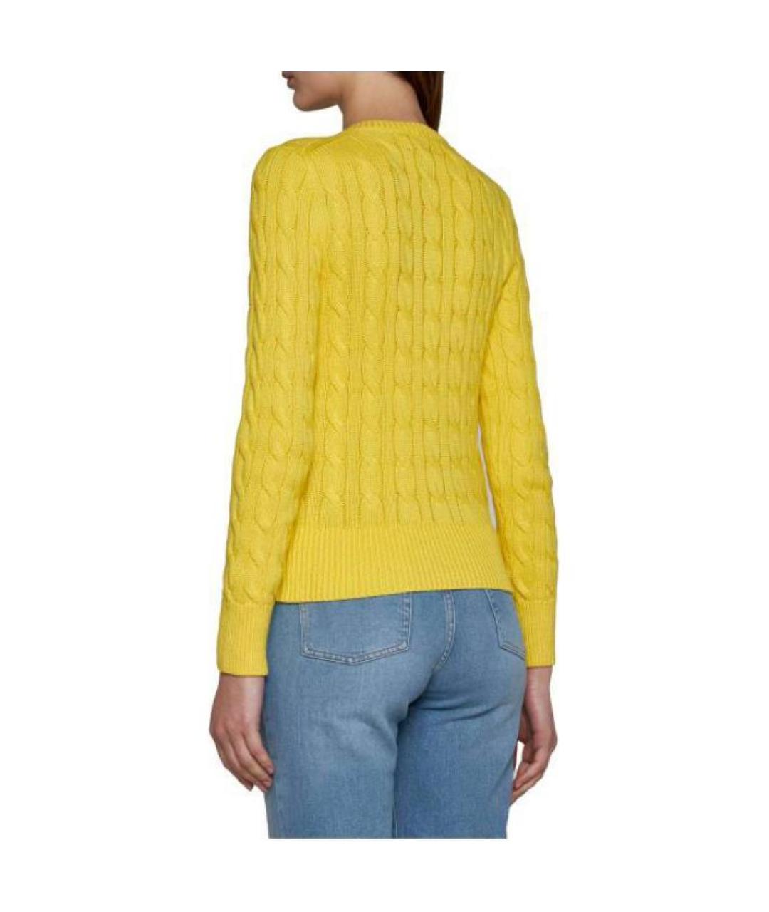 POLO RALPH LAUREN Желтый шерстяной джемпер / свитер, фото 5