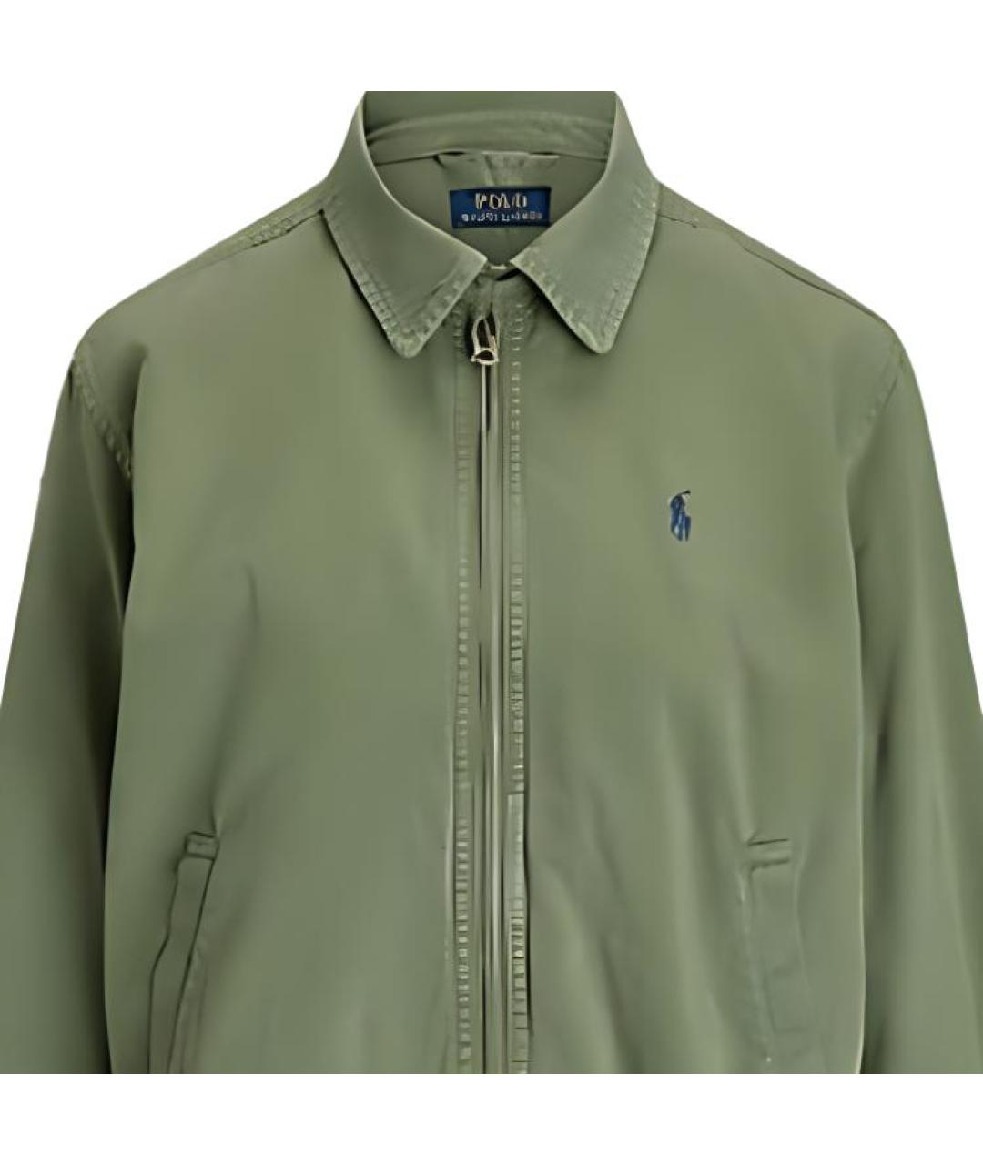 POLO RALPH LAUREN Зеленая хлопковая куртка, фото 2