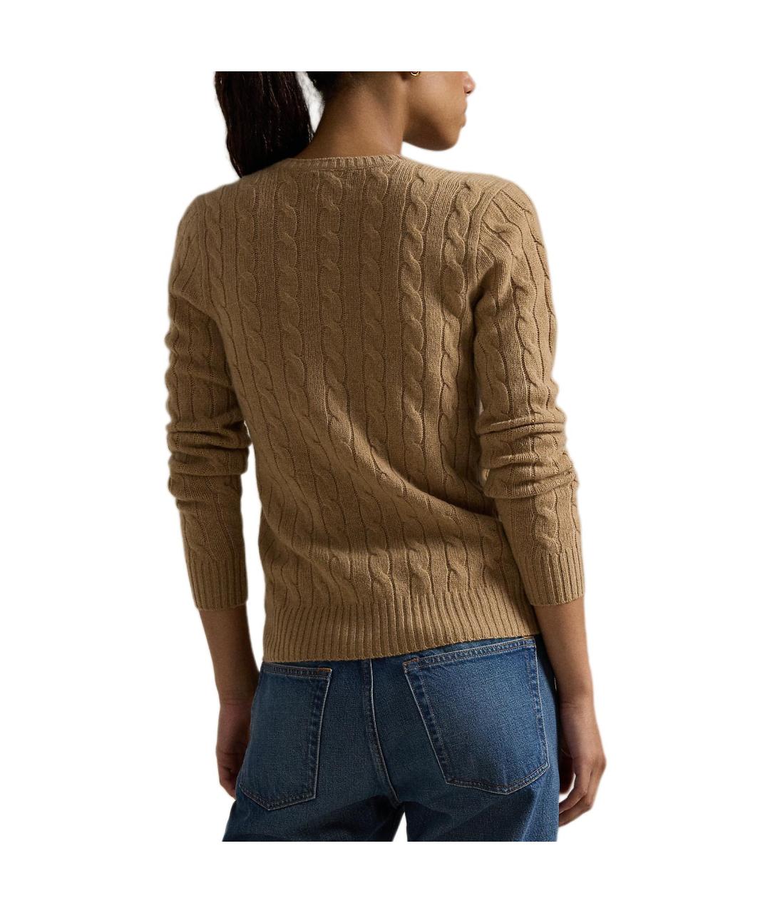 POLO RALPH LAUREN Бежевый шерстяной джемпер / свитер, фото 4