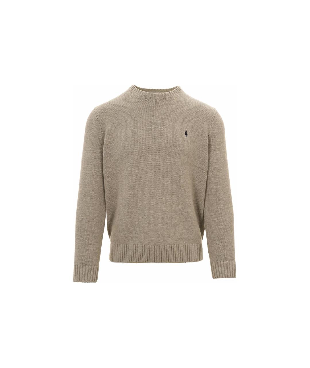 POLO RALPH LAUREN Бежевый хлопковый джемпер / свитер, фото 1