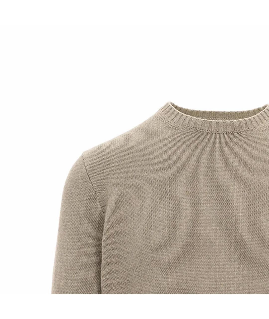 POLO RALPH LAUREN Бежевый хлопковый джемпер / свитер, фото 3