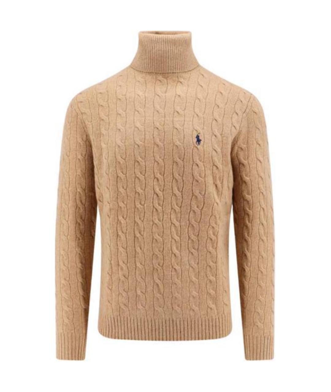 POLO RALPH LAUREN Бежевый шерстяной джемпер / свитер, фото 1