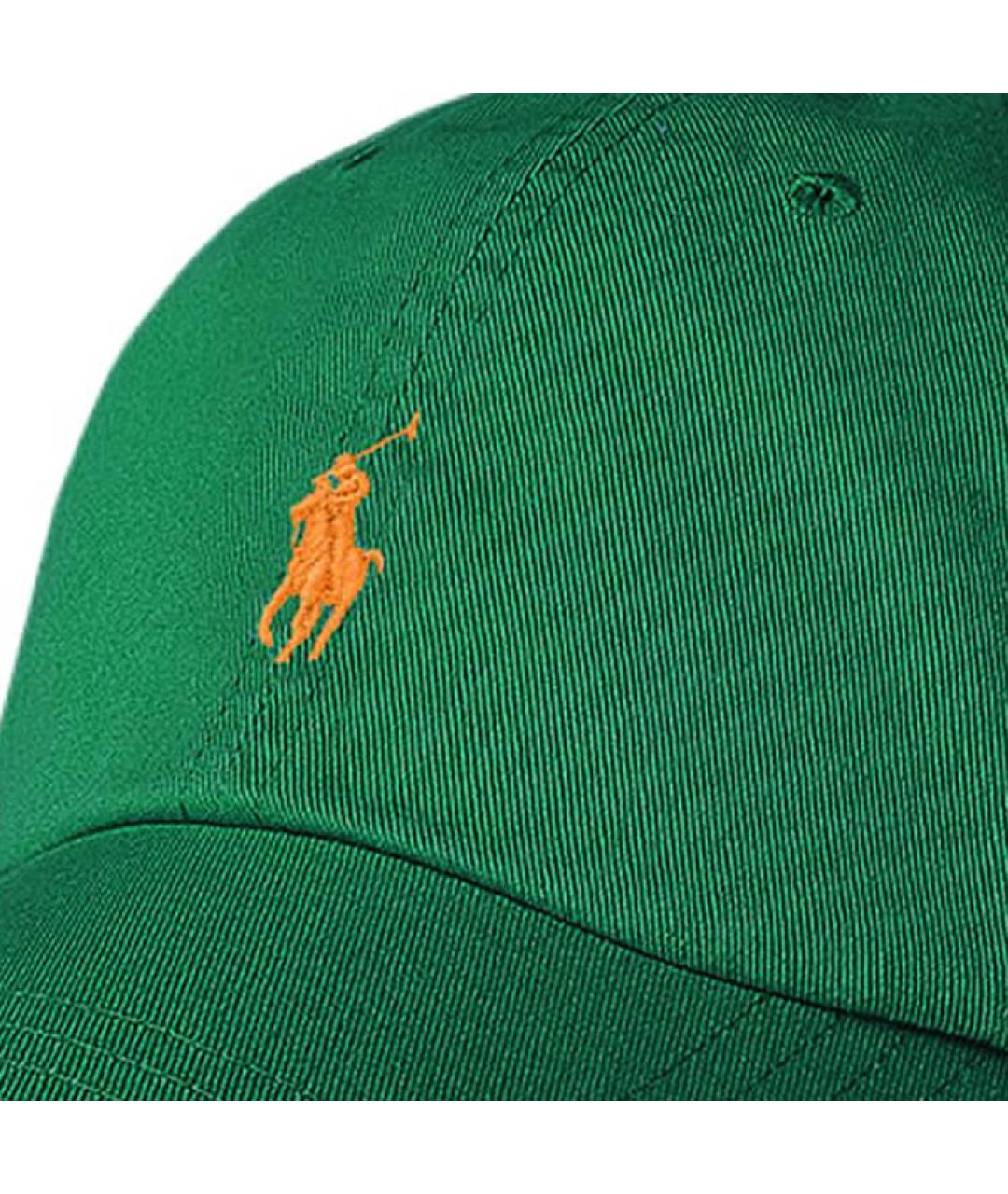 POLO RALPH LAUREN Зеленая хлопковая кепка/бейсболка, фото 3
