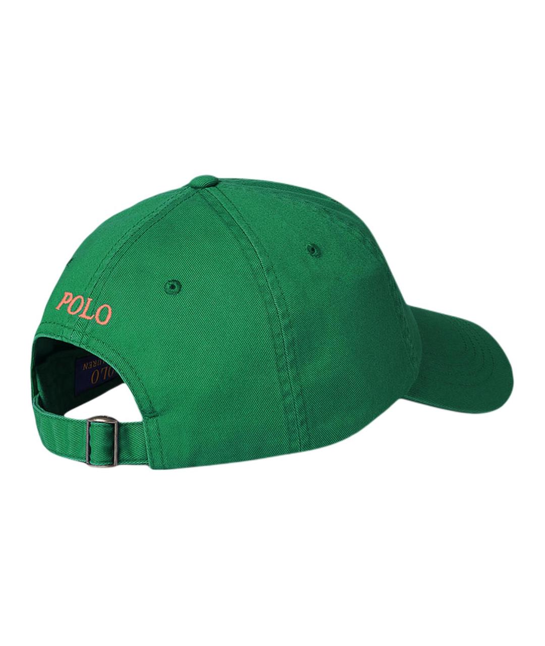 POLO RALPH LAUREN Зеленая хлопковая кепка/бейсболка, фото 2