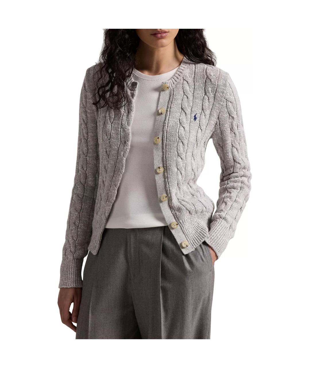 POLO RALPH LAUREN Серый хлопковый джемпер / свитер, фото 3