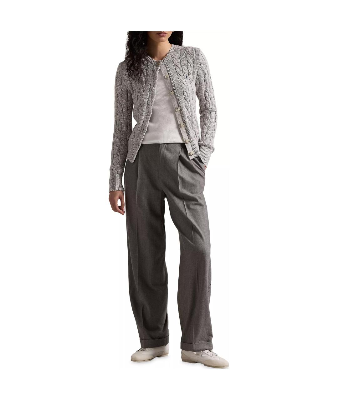 POLO RALPH LAUREN Серый хлопковый джемпер / свитер, фото 2