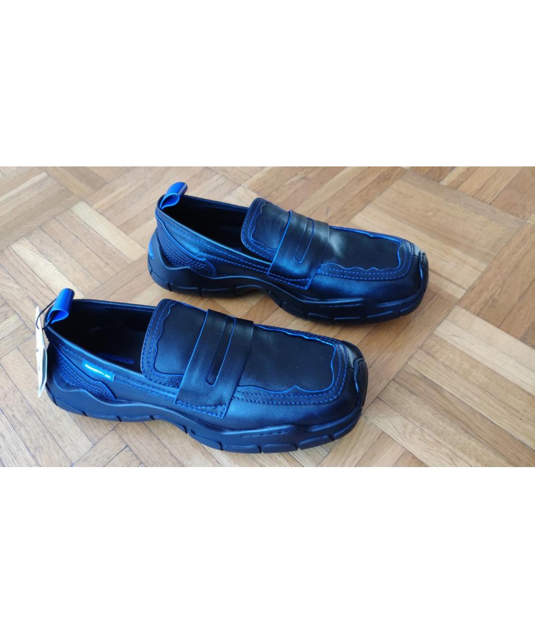 ADER ERROR Синие кожаные мокасины, фото 6