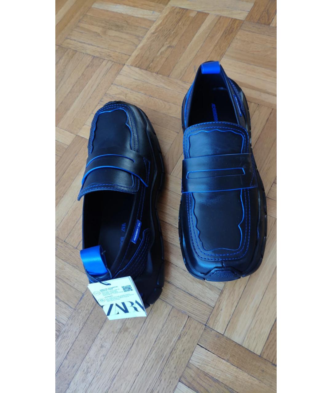 ADER ERROR Синие кожаные мокасины, фото 9