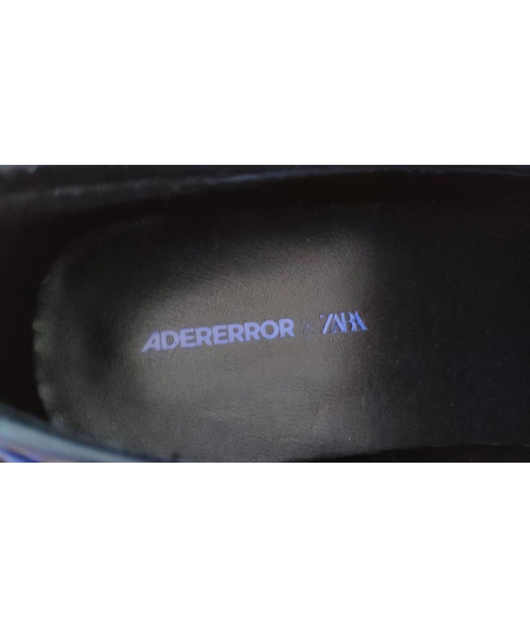 ADER ERROR Синие кожаные мокасины, фото 8