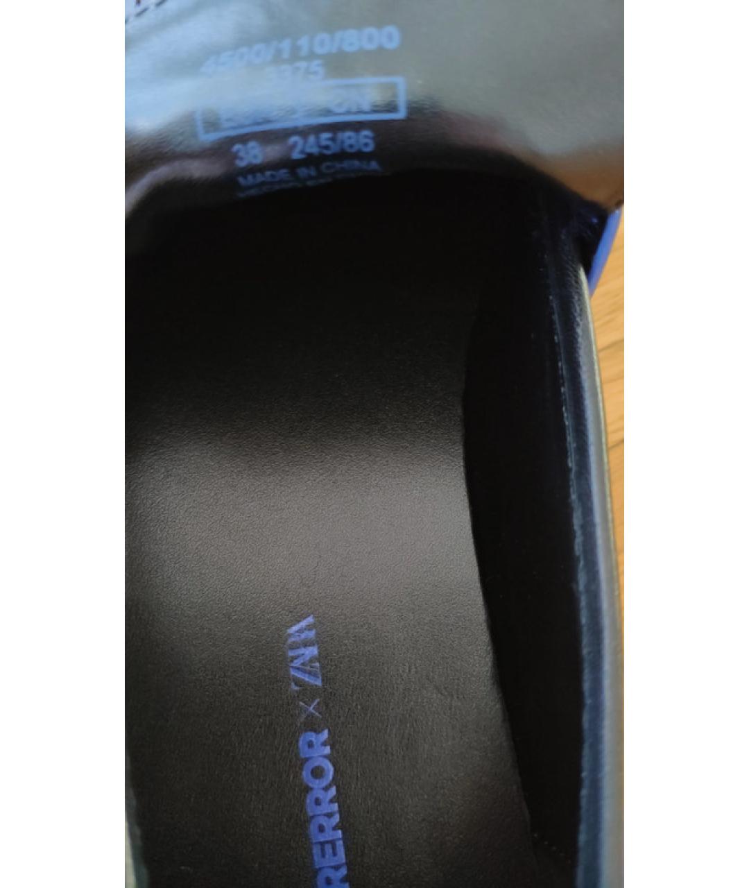 ADER ERROR Синие кожаные мокасины, фото 4