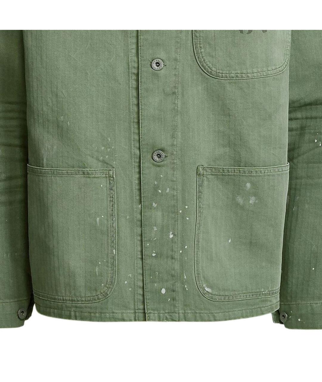 POLO RALPH LAUREN Зеленая хлопковая куртка, фото 3