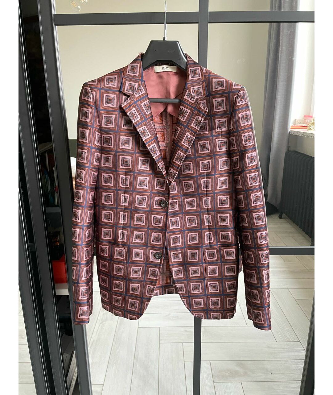 BALLY Бордовый шелковый пиджак, фото 5