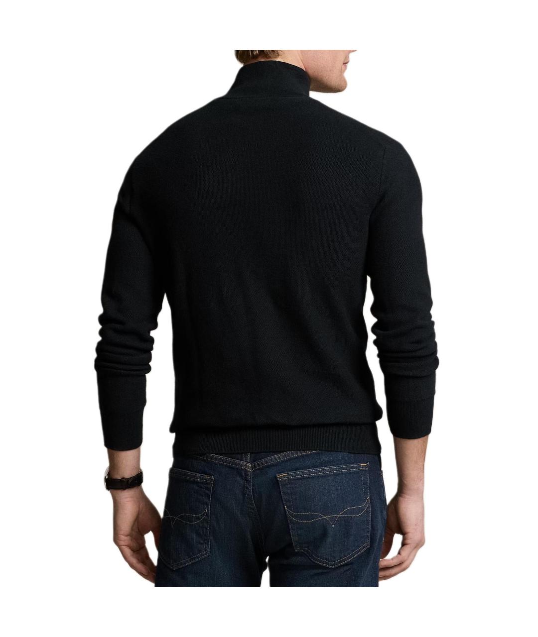 POLO RALPH LAUREN Черный хлопковый джемпер / свитер, фото 4