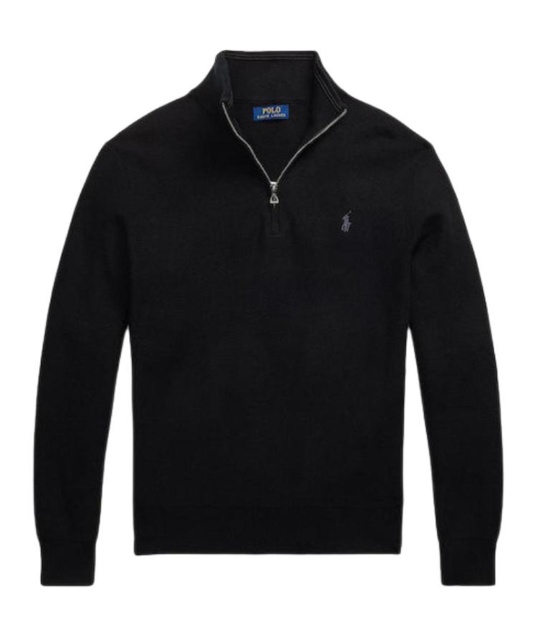 POLO RALPH LAUREN Черный хлопковый джемпер / свитер, фото 1